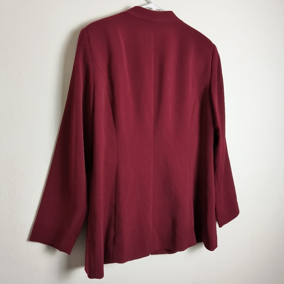 Embellished Red Blazer Women's Size 16 Tall Office Career Vintage Y2K Elegant - Picture 10 of 16